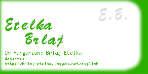 etelka brlaj business card